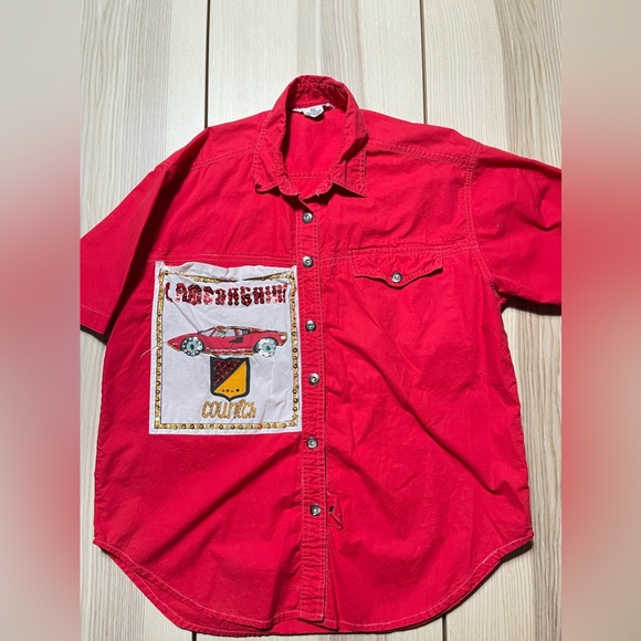 Vintage 108 Designs Lamborghini Countch Button Up Shirt